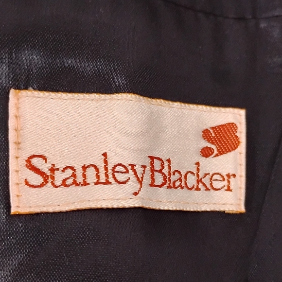 VINTAGE STANLEY BLACKER NAVY WOOL COAT NWOT - Picture 7 of 10